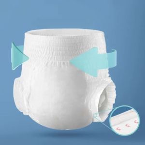 Breathable White Pull On Incontinence Pants with Elastic Waist