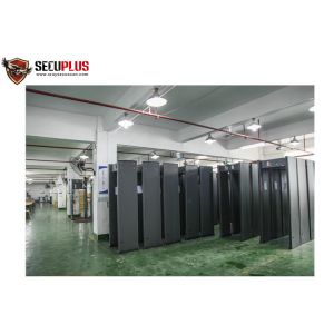 Indoor Metal Detector Gate 18 Zones Temperature Measure Sound / LED Lights Alarm