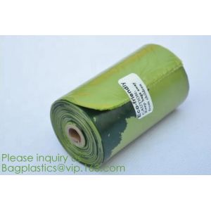 custom size 100% biodegradable EN13432 compostable trash bags from China factory