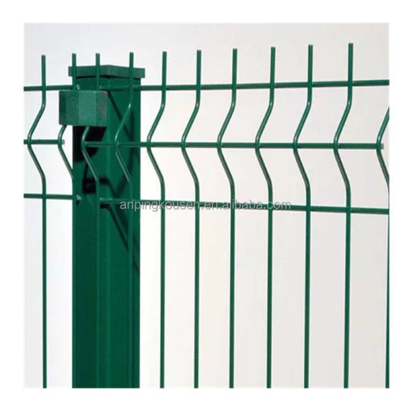 Steel Material Modern Stylish Gray/Green Color PVC Coated 3D Garden Fence for Outdoor