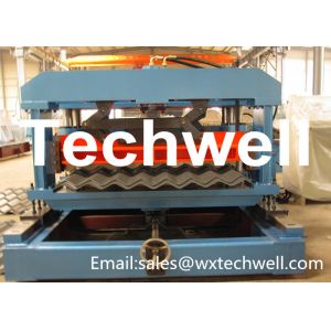 China Chain Drive Roof Tile Making Machine With Touch Screen PLC Frequency Control System on sale China Chain Drive Roof Tile Making Machine With Touch Screen PLC Frequency Control System on sale
