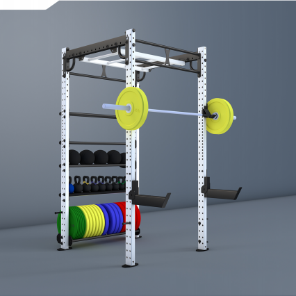 Sports Adjustable Crossfit Training Rig Wall Mounted Folding Power Rack