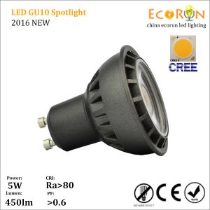 Quality epistar cob gu10 aluminum 5w 7w led spotlight ra80 15/24/36/60 degree beam angle for sale