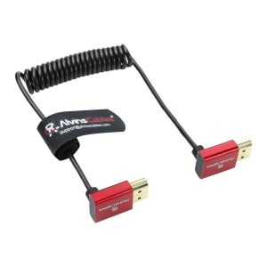 Alvin's 8K HDMI 2.1 Cable Ultra Thin 2.4mm Coiled, Up Angle