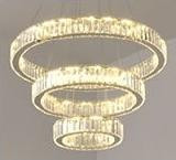 Chrome Color Customized Pendant Ceiling Light Entryway Chandelier Multiple Sizes