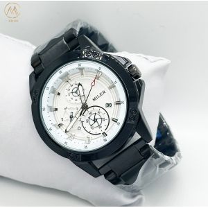 Men Fashion Watch Stainless Steel Strap Watch with Band Color Like The Picture
