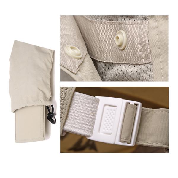 Men Women SPF 50+ UV Protection Safari Sun Hat with Adjustable Straps 100%ployester black