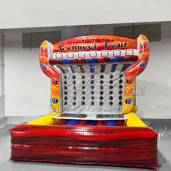 Buy Outdoor Party Inflatable Basketball Connect 4 Sports Games Inflatable Basketball Shooting Game For Rantal at wholesale prices