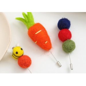Environmental Friendly Wool Felt Balls Snowman Santa Carrot Pattern