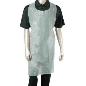 Antibacterial Plastic Disposable Aprons , Waterproof Protective Clothing Aprons
