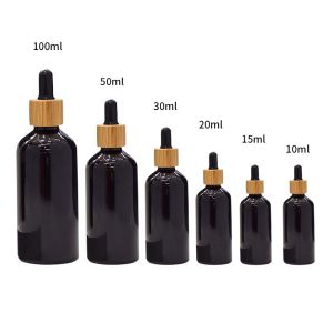1oz 2oz Essential Oil Dropper Bottles With Bamboo Lid