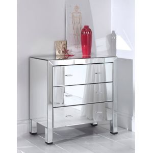 China Full Glass Mirrored Night Stands Table W40 * D32 * H85cm / Custom Size on sale