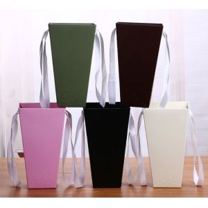 Wholesale OEM logo printing luxury customized cardboard paper packing flower