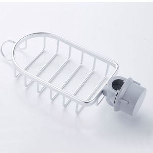 Single Layer Aluminum Shower Storage Basket Soap Basket for Kitchen Bathroom