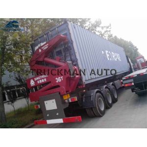 Customized Dimensions Container Side Loader Trailer With Self Loading 37 Tons