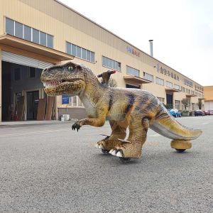 Remote Control Electric Dinosaur Scooter Animatronic Dinosaur Ride for Kids