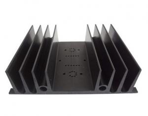 Quality Anodized 6063 / 6061 Aluminum Heatsink Extrusion Profiles With silvery , black Color for sale