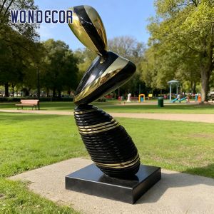 Large-scale Outdoor Abstract Irregular Geometric Stainless Steel Sculpture