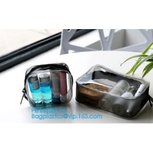 Promotion reusable clear printed transparent zipping storage cosmetic toiletry