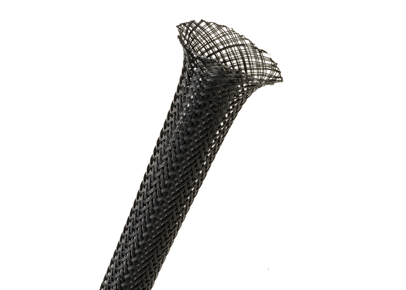 Buy Wear Resistance Braided Nylon Sleeve Black Color With Smooth Surface at wholesale prices