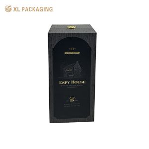 Luxury Foldable Paper Wine Packaging Box Beverage Bottle With Magnetic Closure