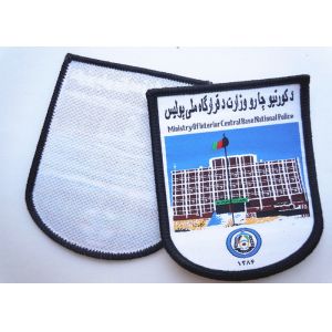 Black Custom Embroidered Name Patches Non Woven With Lightweight