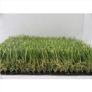 PE Material Garden Artificial Grass Flat Wave Monofilament Yarn Shape
