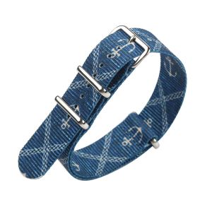 ROHS Navy Blue Watch Strap , 24mm Wide Nylon Watch Bands