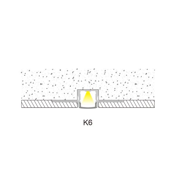 Cross-section diagram of LED aluminum profile