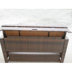 Outdoor Pool Rattan Expansion Daybed , Resin Wicker Furniture