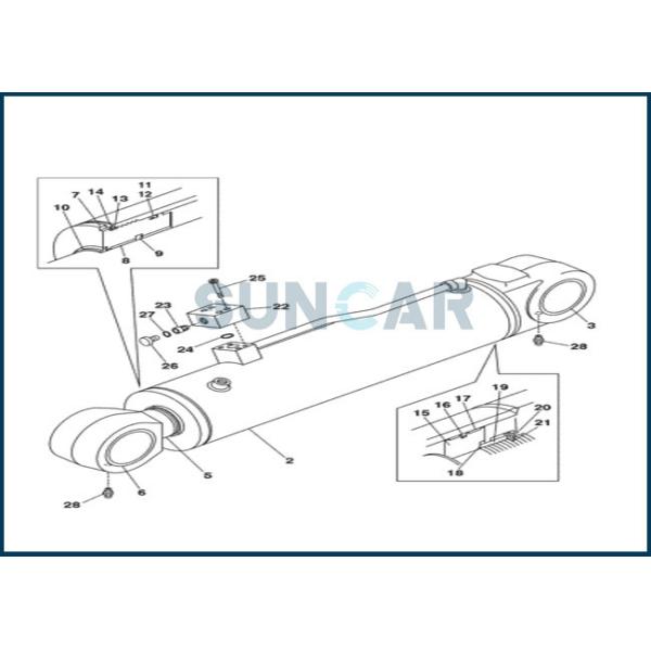 Buy LZ00463 Self-detaching Counterweight Cylinder Seal Kit fits CX800 CX800B at wholesale prices