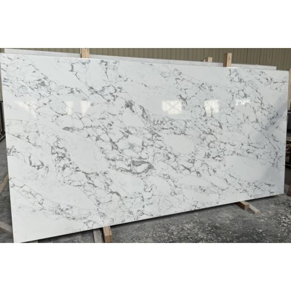 Faux Marble Quartz Countertops 3200x1600mm Quartz Overlay Worktops