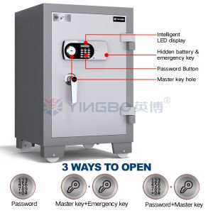 Three Composite Construction Fireproof Safe Box With Intelligent Dual Alarm