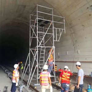 Aluminum Suspended Scaffolding System Cusomized For Subway Projects