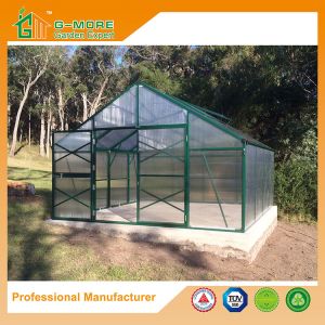 Aluminum Greenhouse-Titan series-406X406X273CM-Green/Black Color-10mm thick PC