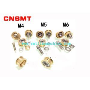 SMT conveyor pulley idler flat pulley double slot synchronous copper pulley with