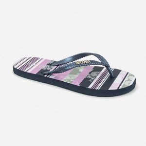 38EU Reusable Thin Strap Flip Flops Womens Striped Stitching