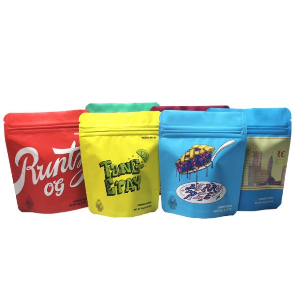 Buy 3.5g 7g 14g 1oz 1lb Premium Flower Pouch Custom Printed Foil Laminated Mylar Packaging Smell Proof  Bag at wholesale prices