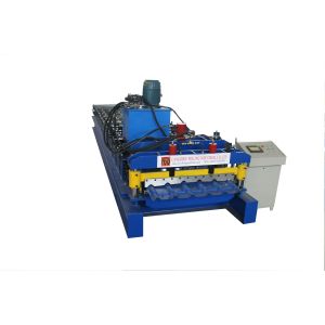 PLC Control Color Steel Glazed Tile Roll Forming Machine Step Tile Type