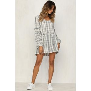 Women Clothing 2018 Long Sleeve Cotton Summer Casual Dresses