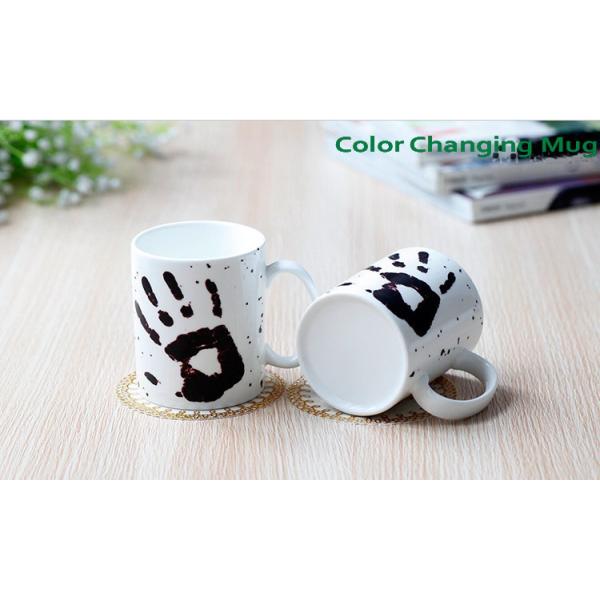 Red Palm Heat Sensitive Color Changing Mugs Personalized Eco Friendly
