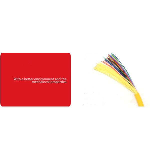 GJFJV 12C 24C 48C Indoor SM Fiber Optic Cable With Tight Buffer PVC Jacket