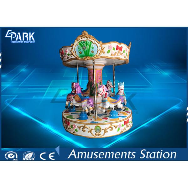 Buy 6 Seats Mini Horse Carousel Ride / Coin Operated Ride On Animals at wholesale prices