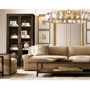 American High-End Crystal Chandelier Harlow Crystal Round Chandelier 60''