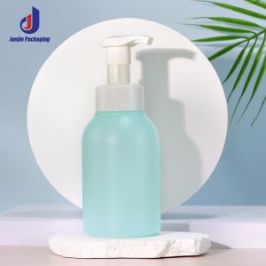 Luxury HDPE Plastic 400ml Blue Plastic Pump Dispenser Hand Wash Bottles, Liquid