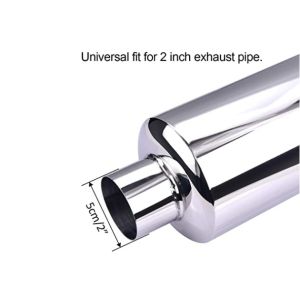 2" Inlet 3" Outlet Sus409 14.8" Length Universal Exhaust Muffler For Suv