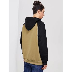 Winter Wholesale Men Cut And Sew Hooded Sweatshirt