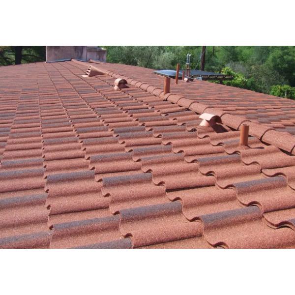 1340x420mm Stone Coated Roofing Shingle Tiles 2.35-3.50kgs/pc Customized Color