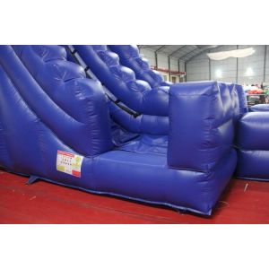 Outdoor Blue Wave Slide Customized Size With Slip N Pool Wss-253 High Durability