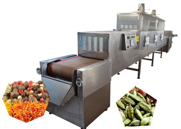 Stainless Conveyor Clove Spice Microwave Dryer Sterilization Equipment With